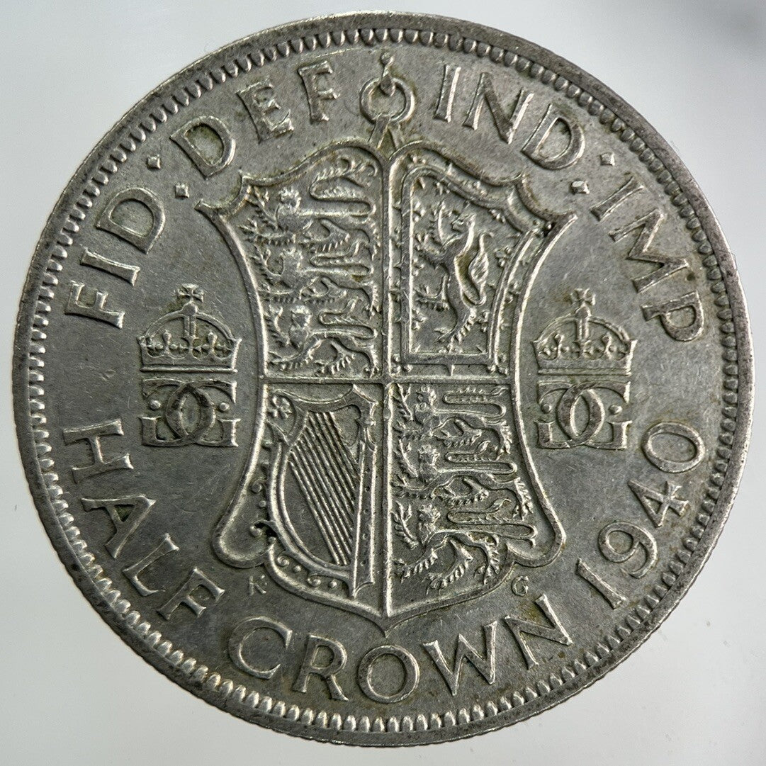 1940 George VI Half - Crown Silver Coin | Fine Collectable Grade