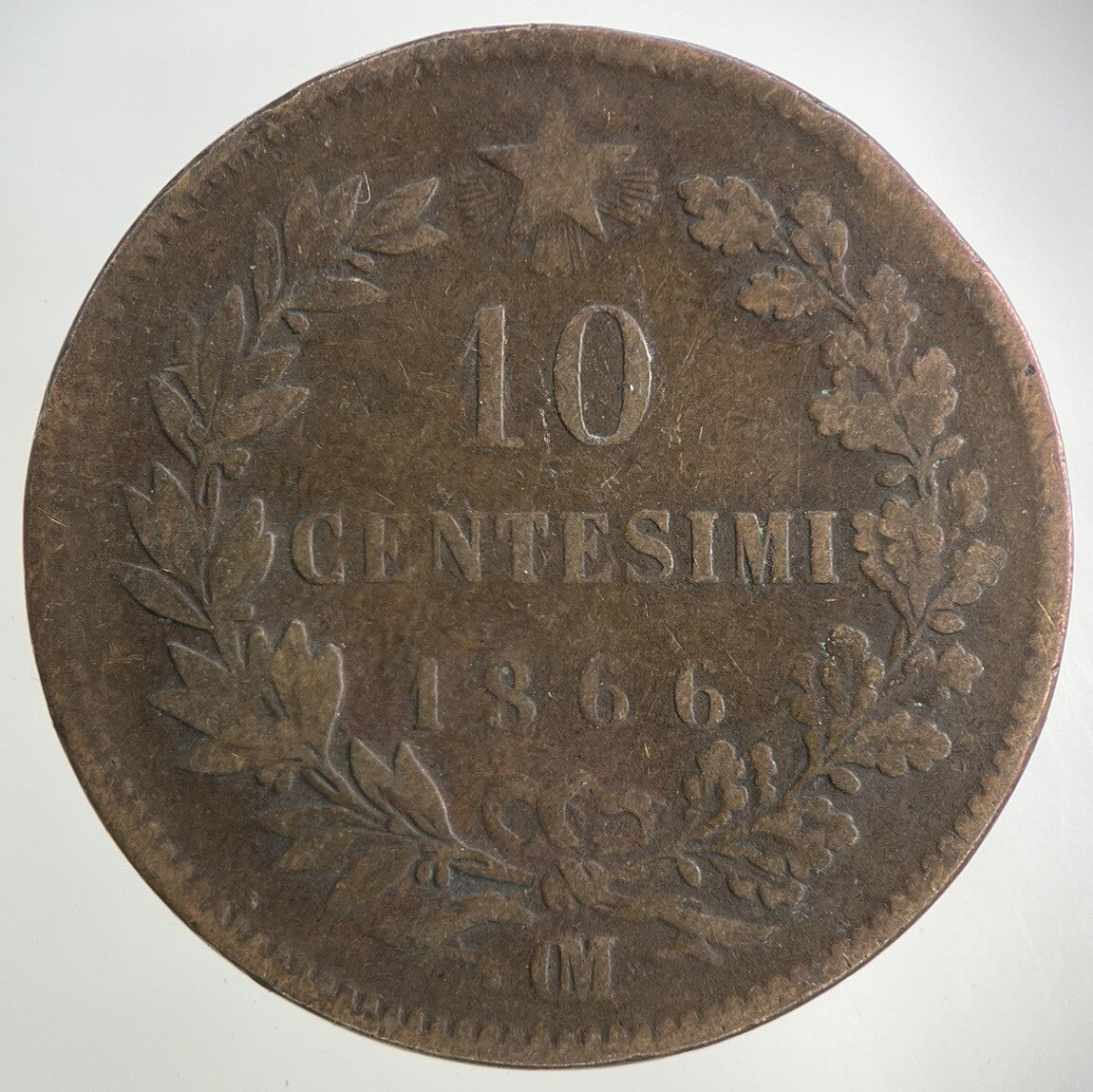 1866 Italy 10 Centesimi Coin | Collectable Grade