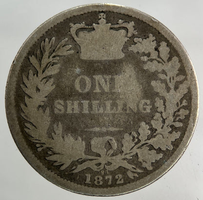 1872 Victoria Shilling Silver Coin | Collectable Grade