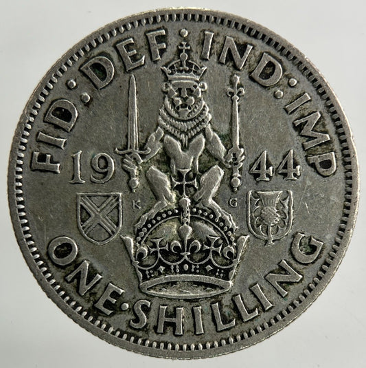 1944 George VI Shilling Silver Coin | Fine Collectable Grade