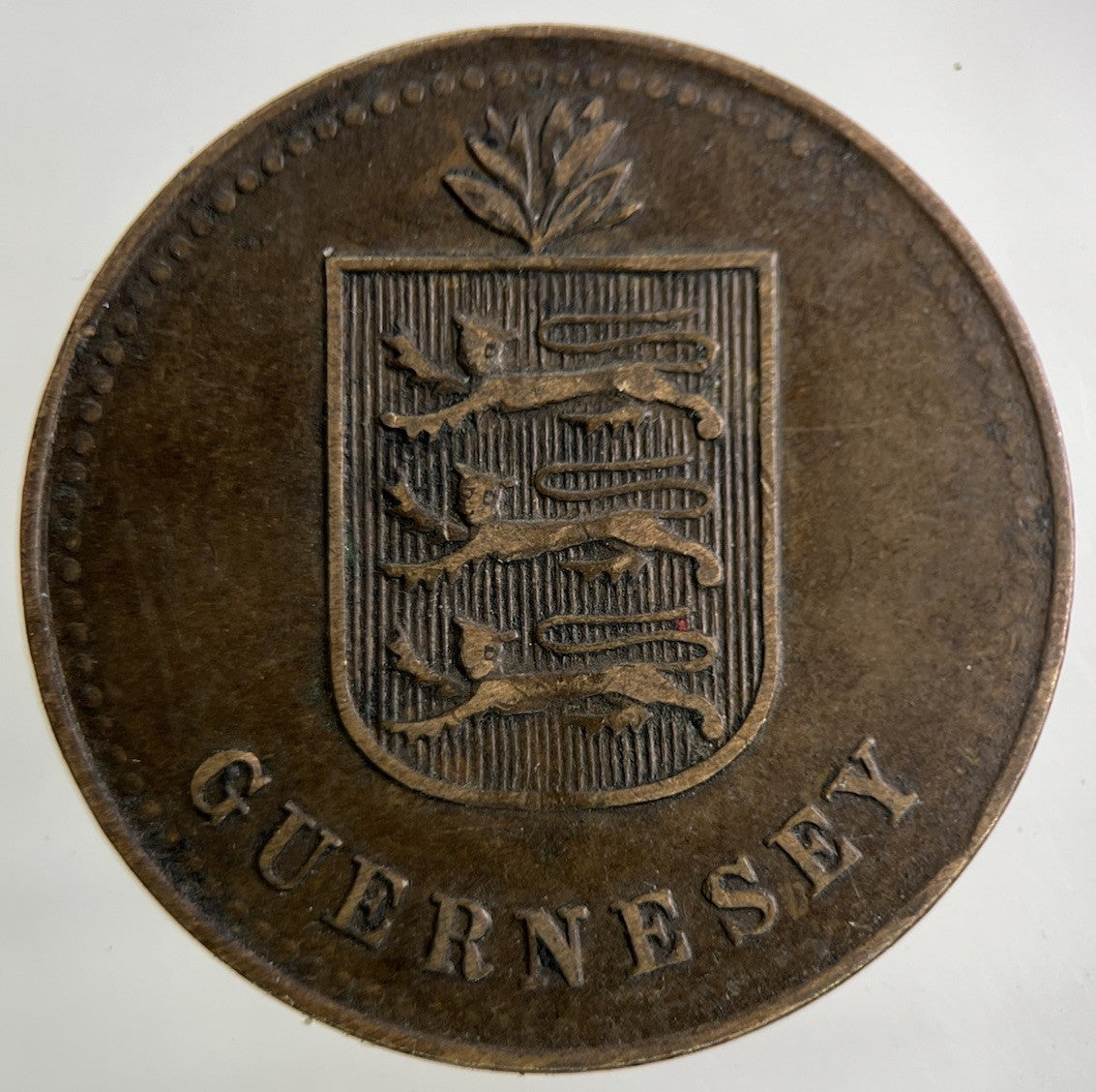 1920 Guernsey 4 Doubles Coin | Fine Collectable Grade