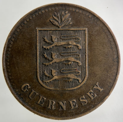 1920 Guernsey 4 Doubles Coin | Fine Collectable Grade