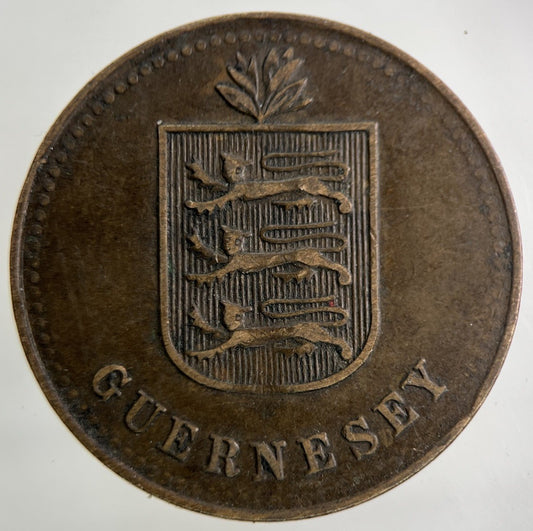 1920 Guernsey 4 Doubles Coin | Fine Collectable Grade