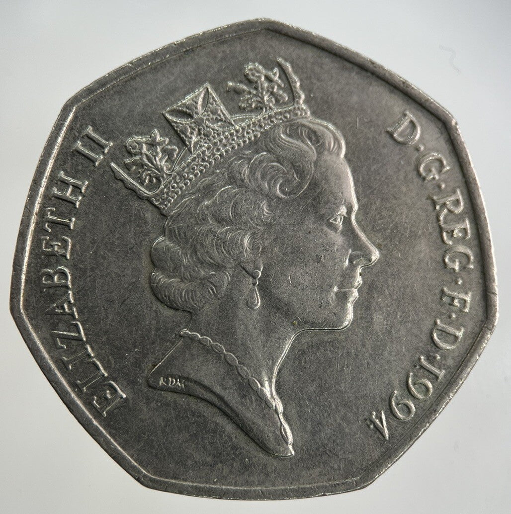 1994 Elizabeth II 2nd D - Day 50p Fifty - Pence Coin | Very High Grade