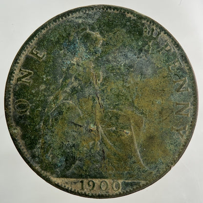 1900 Victoria One Penny Coin | Fair Grade