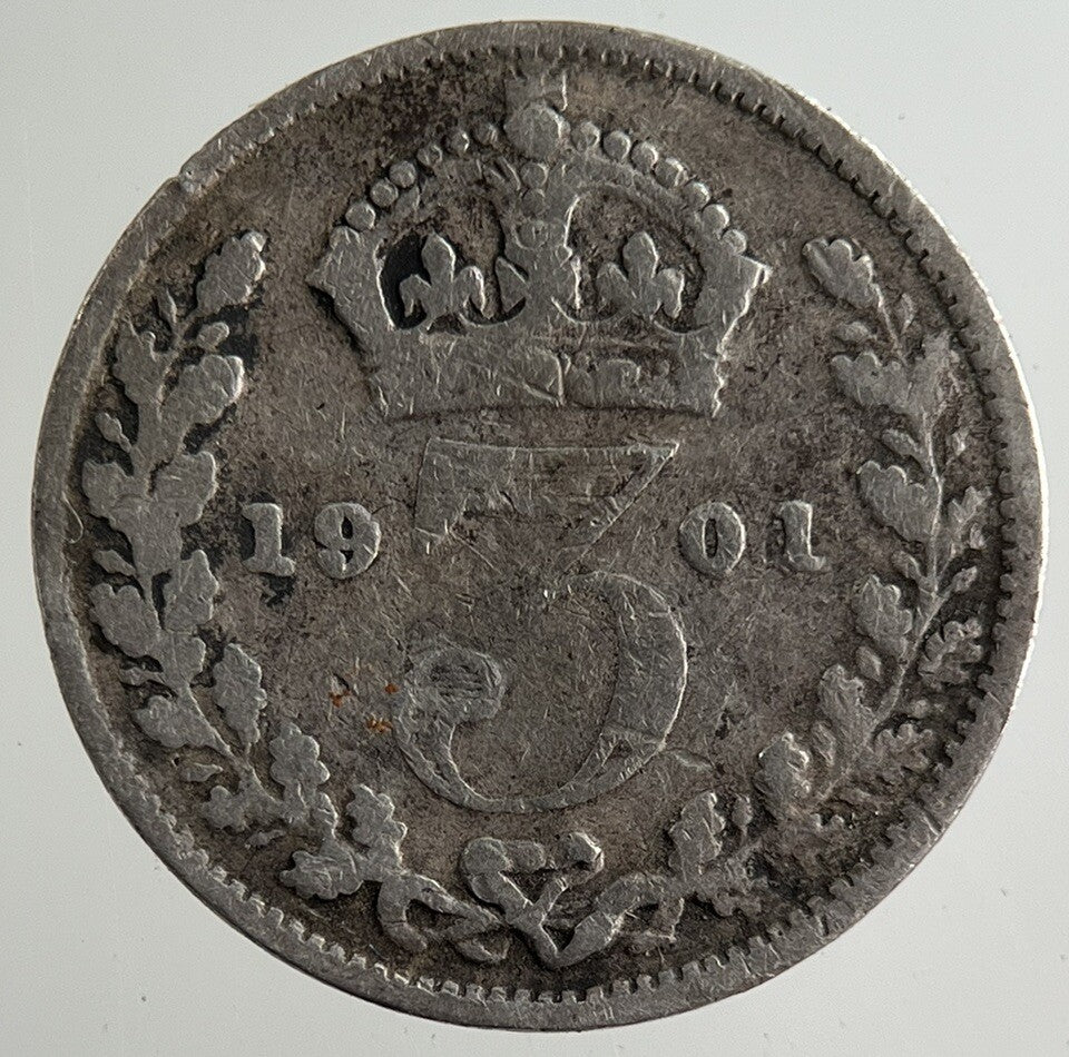 1901 Victoria Threepence Silver Coin | Collectable Grade