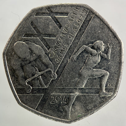 2014 Commonwealth Games Glasgow 50p Fifty - Pence Coin | Collectable Grade