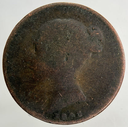 1843 Victoria Farthing Coin | Fair Grade