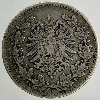 1877 Germany 50 Pfennig Silver Coin | Fine Collectable Grade