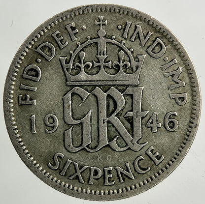 1946 George VI Sixpence Silver Coin | Collectable Grade