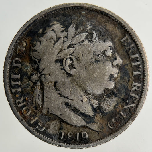 1819 George III 3rd Sixpence Silver Coin | Collectable Grade
