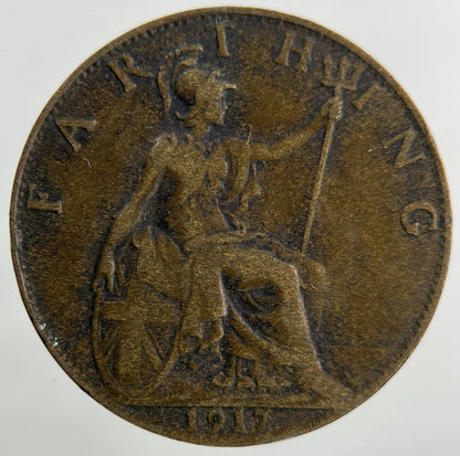 1917 George V Farthing Coin | Collectable Grade