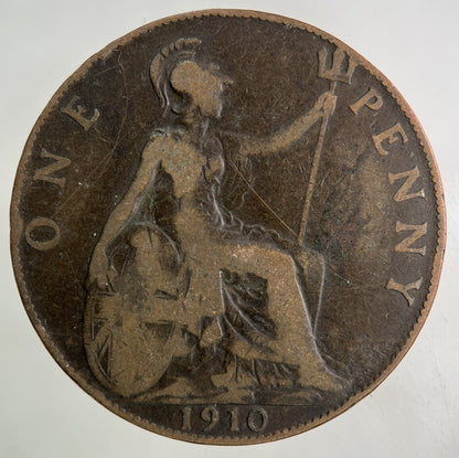1910 Edward VII One Penny Coin | Collectable Grade
