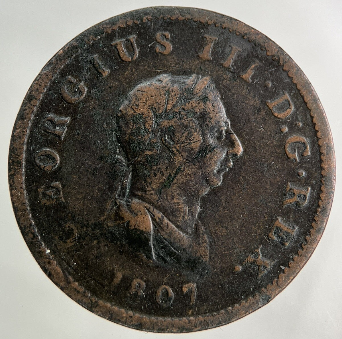 1807 George III 3rd Half - Penny Coin | Fine Collectable Grade