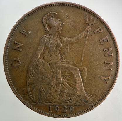1929 George V One Penny Coin | Fine Collectable Grade