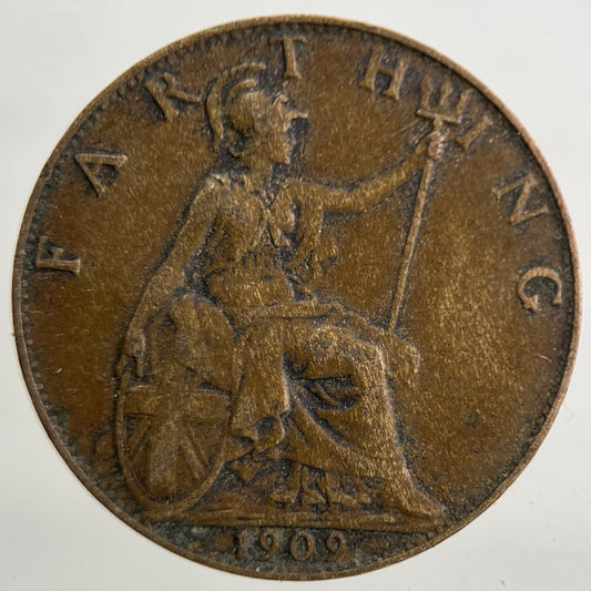 1909 Edward VII Farthing Coin | Collectable Grade