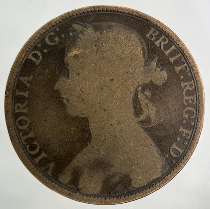 1892 Victoria One Penny Coin | Collectable Grade