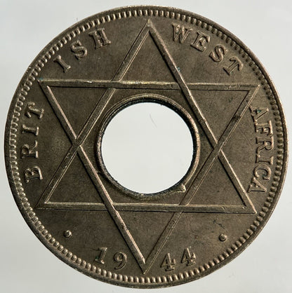 1944 West Africa 1/10 One Tenth Of A Penny Coin | Very Fine Grade