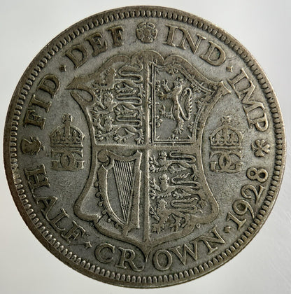 1928 George V Half - Crown Silver Coin | Collectable Grade