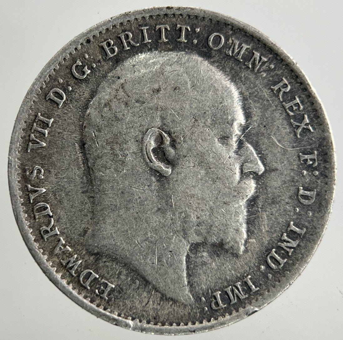 1910 Edward VII Threepence Silver Coin | Very High Grade