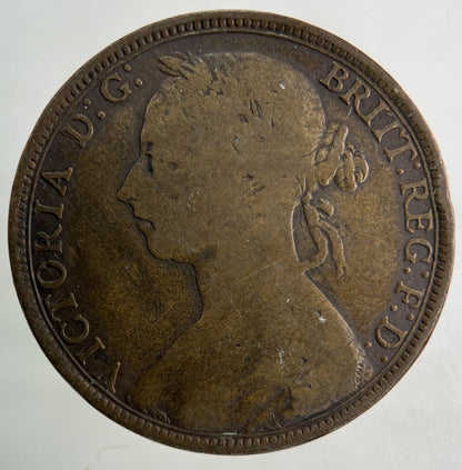 1891 Victoria One Penny Coin | Fine Collectable Grade