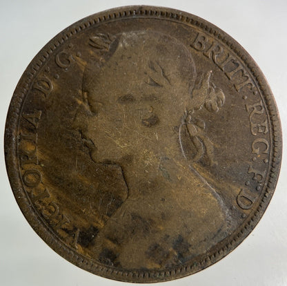 1889 Victoria One Penny Coin | Collectable Grade