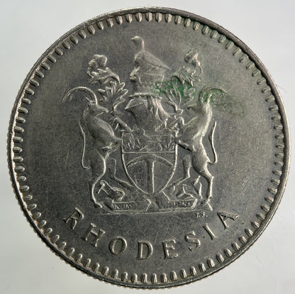 1977 Africa Rhodesia 20 Cents Coin | Fine Collectable Grade