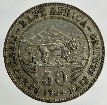 1924 East Africa 50 Cents Silver Coin | Very High Grade