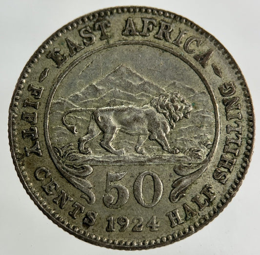 1924 East Africa 50 Cents Silver Coin | Very High Grade