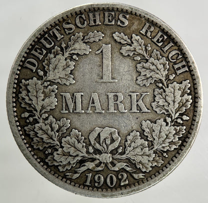 1902 Germany 1 Mark Silver Coin | Fine Collectable Grade