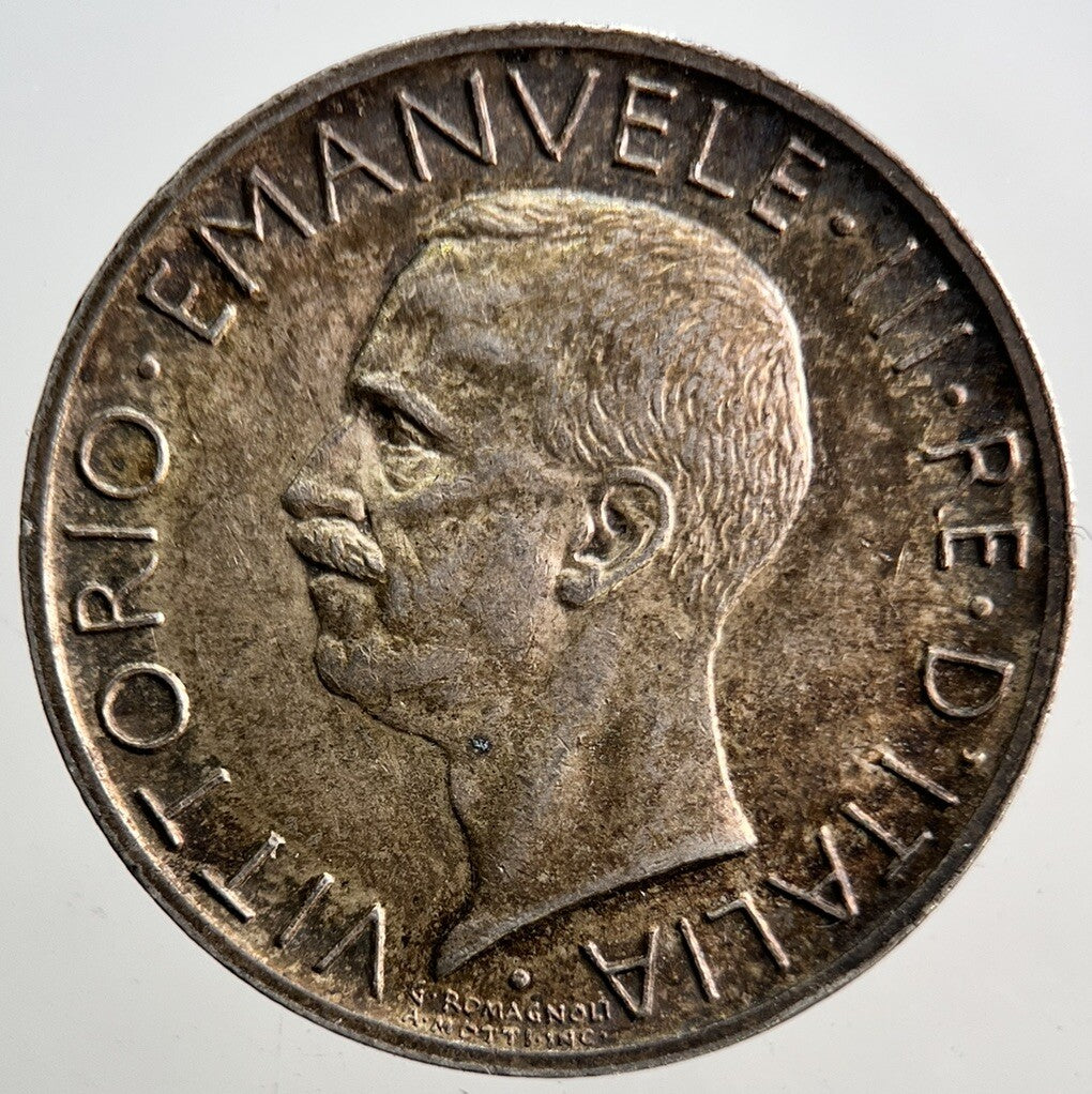1930 - R Italy 5 Lira Silver Coin | Very High Grade