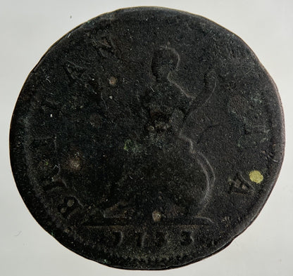 1733 George II 2nd Farthing Coin | Collectable Grade