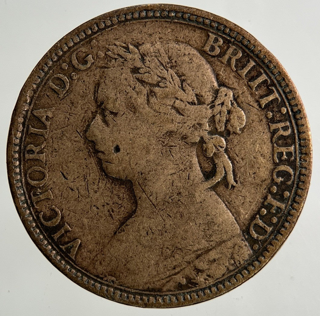 1875 - H Victoria Farthing Coin | Collectable Grade