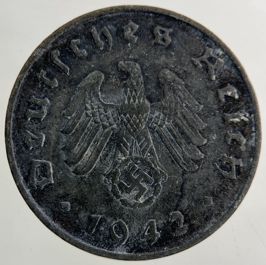 1942 Germany German Nazi 10 Pfennig Coin | Collectable Grade