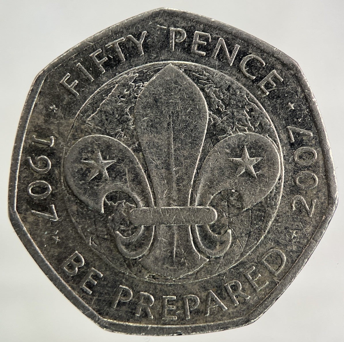 2007 Be Prepared 50p Fifty - Pence Coin | Collectable Grade