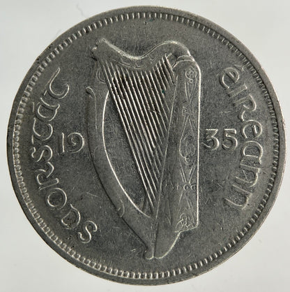 1935 Irish Sixpence Coin | Fine Collectable Grade