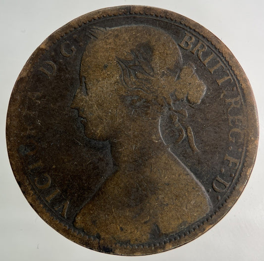 1862 Victoria One Penny Coin | Collectable Grade