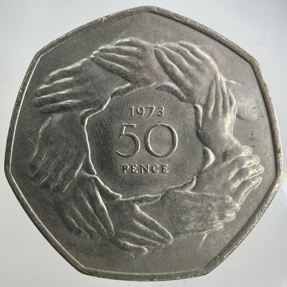 1973 Elizabeth II 2nd 50p Fifty - Pence Coin | Very High Grade