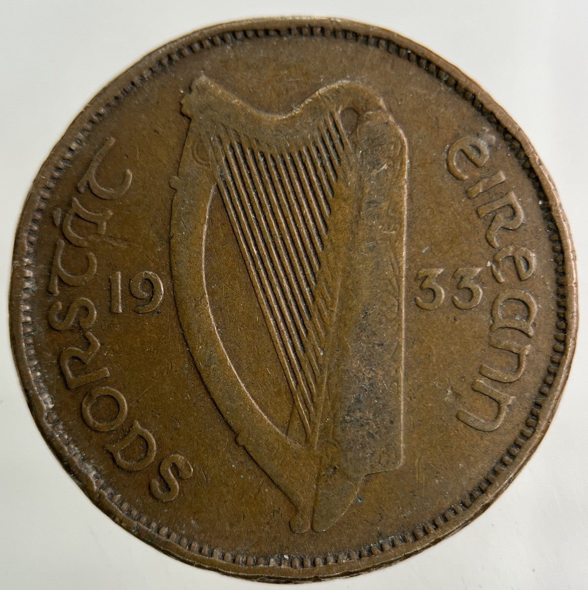 1933 Irish Half - Penny Coin | Collectable Grade