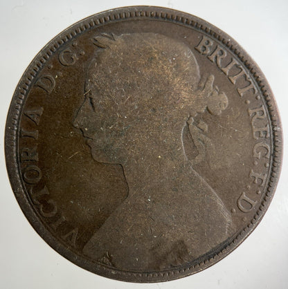 1893 Victoria One Penny Coin | Collectable Grade