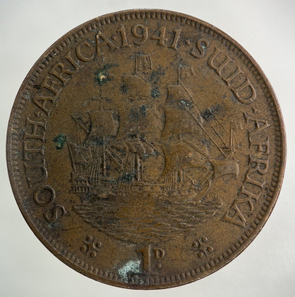 1941 South Africa One Penny Coin | Fine Collectable Grade