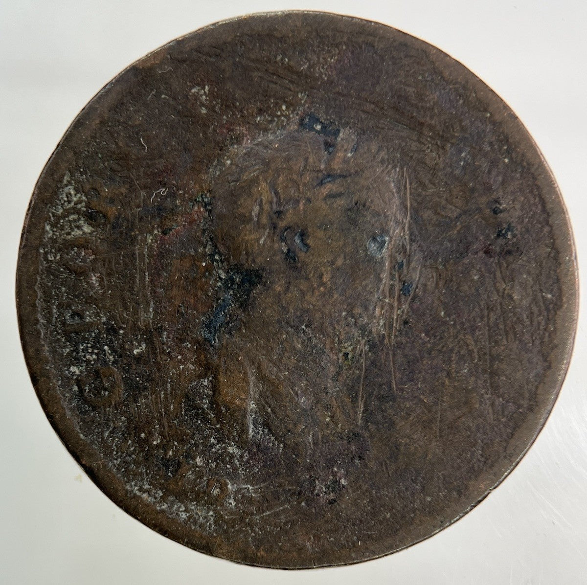 British George III 3rd Half - Penny Coin | Worn Grade