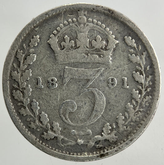 1891 Victoria Threepence Silver Coin | Collectable Grade