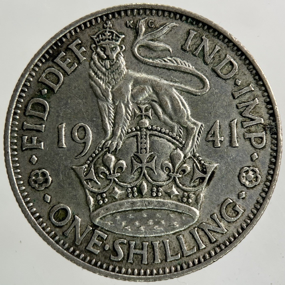 1941 George VI Shilling Silver Coin | Very High Grade