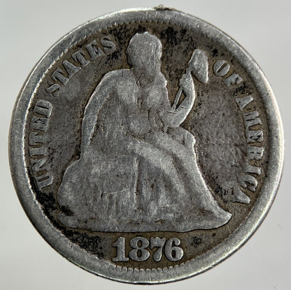 1876 - CC US USA Dime Silver Coin | Collectable Grade