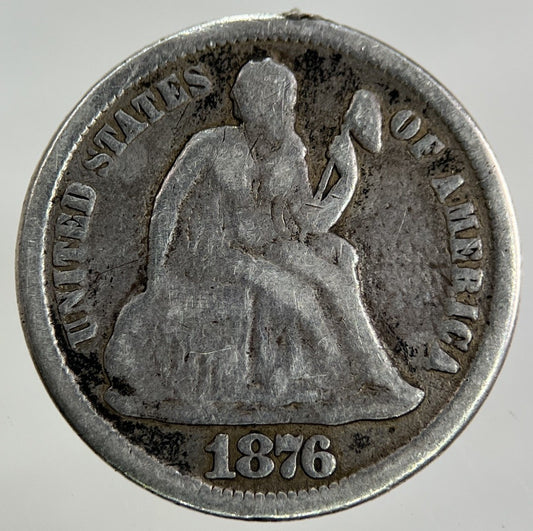 1876 - CC US USA Dime Silver Coin | Collectable Grade