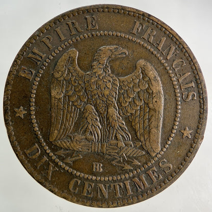 1863 France 10 Centimes Coin | Very High Grade
