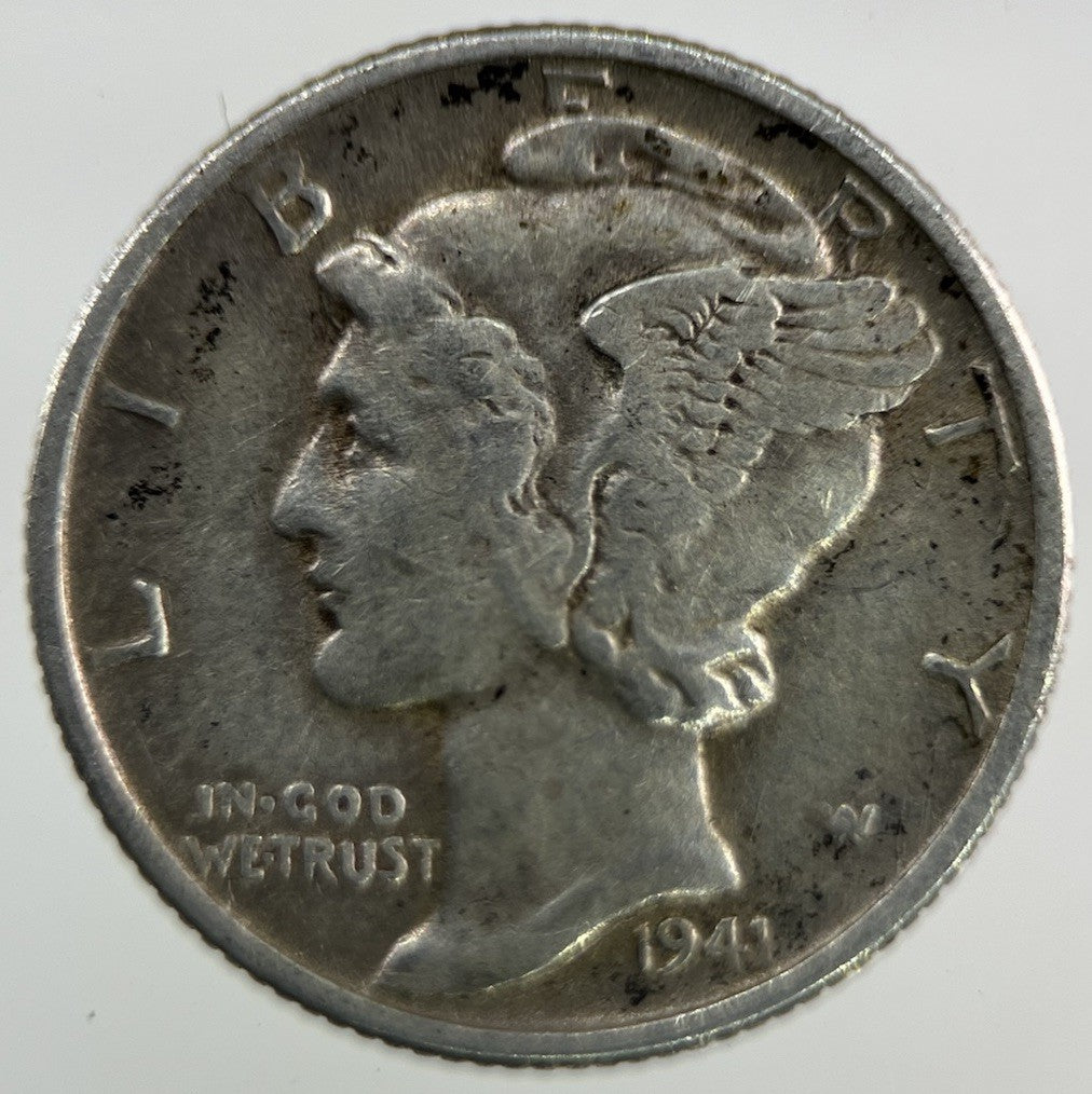 1941 US USA Mercury Dime Silver Coin | Fine Collectable Grade