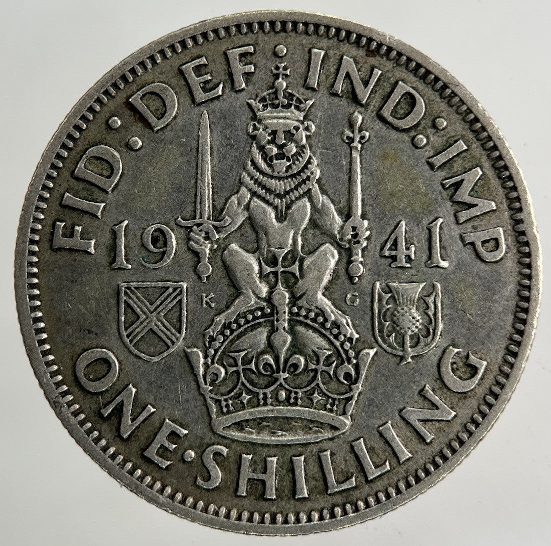 1941 George VI Shilling Silver Coin | Fine Collectable Grade