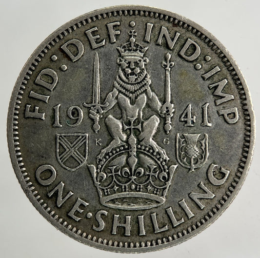 1941 George VI Shilling Silver Coin | Fine Collectable Grade